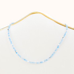 Gemstone Choker Aquamarine Silver