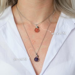 Ketting Handjes Rozenkwarts (Liefde) Zilver