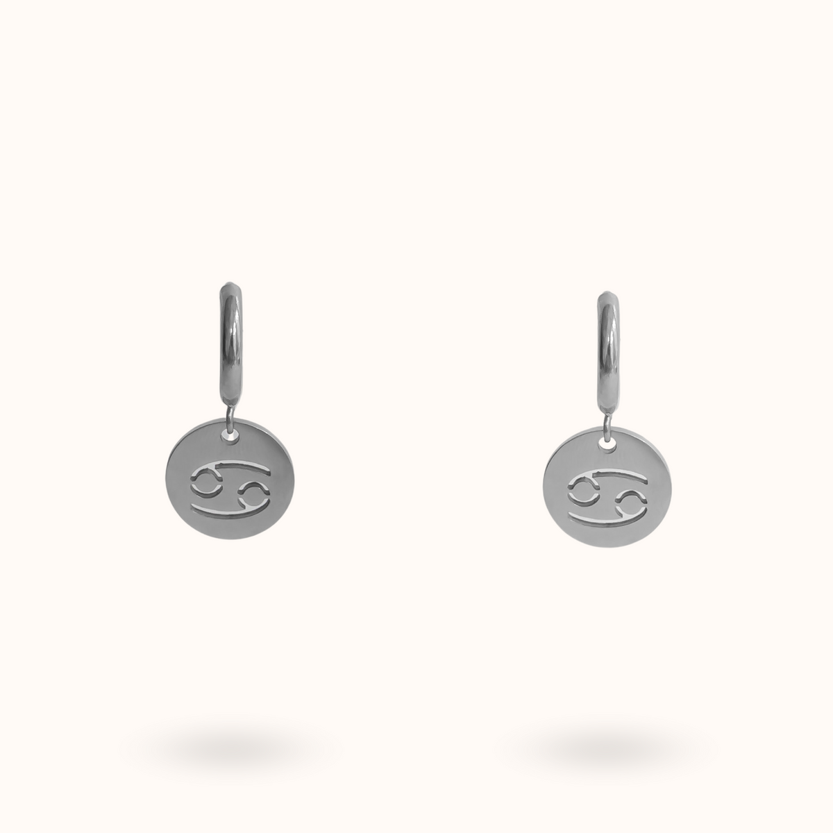 Sterrenbeeld Oorbellen Kreeft Zilver