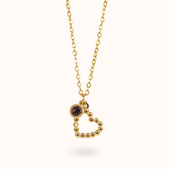 Love Balls Birthstone Necklace Gold