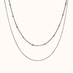 Liebeskugeln-Geburtsstein-Halskette aus Silber