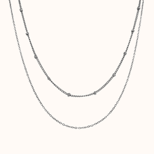 Balloon Dog Necklace Silver