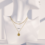 Virgo Coin Birthstone Necklace Gold