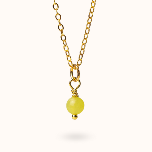Fine Line Necklace Citrin (Success) Ball Gold