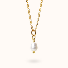 Fine Line Necklace Sweetwater Pearl Ball Gold