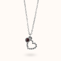 Love Balls Geboortesteen Ketting Zilver