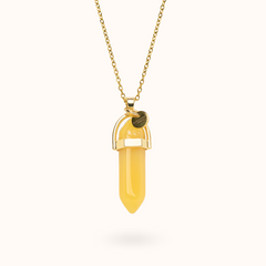 Necklace Pendant Yellow Jade (Self-sufficiency) Gold