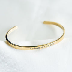 Bangle - Believe In Yourself - Gold