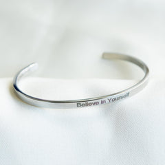 Bangle - Believe In Yourself - Silver