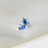 Blauer Schmetterlingsstecker