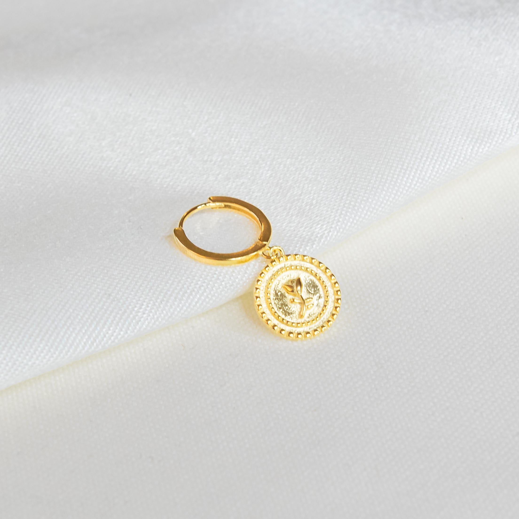 Rose Coin Earring