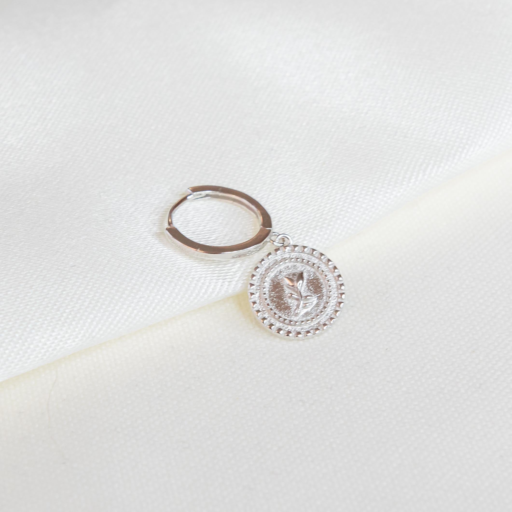 Rose Coin Earring