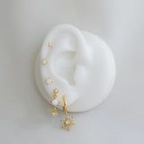 Kleine Opaal Stud Goud (2mm/3mm/4mm)
