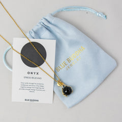 Ketting Handjes Onyx (Anti Stress) Goud