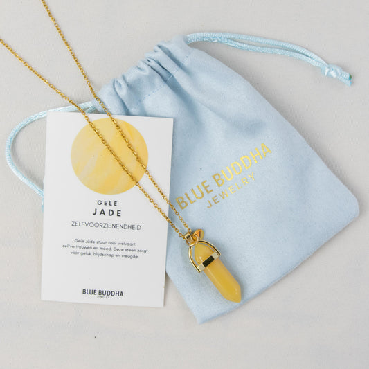 Necklace Pendant Yellow Jade (Self-sufficiency) Gold