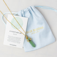 Necklace Pendant Aventurine (Well-being) Gold