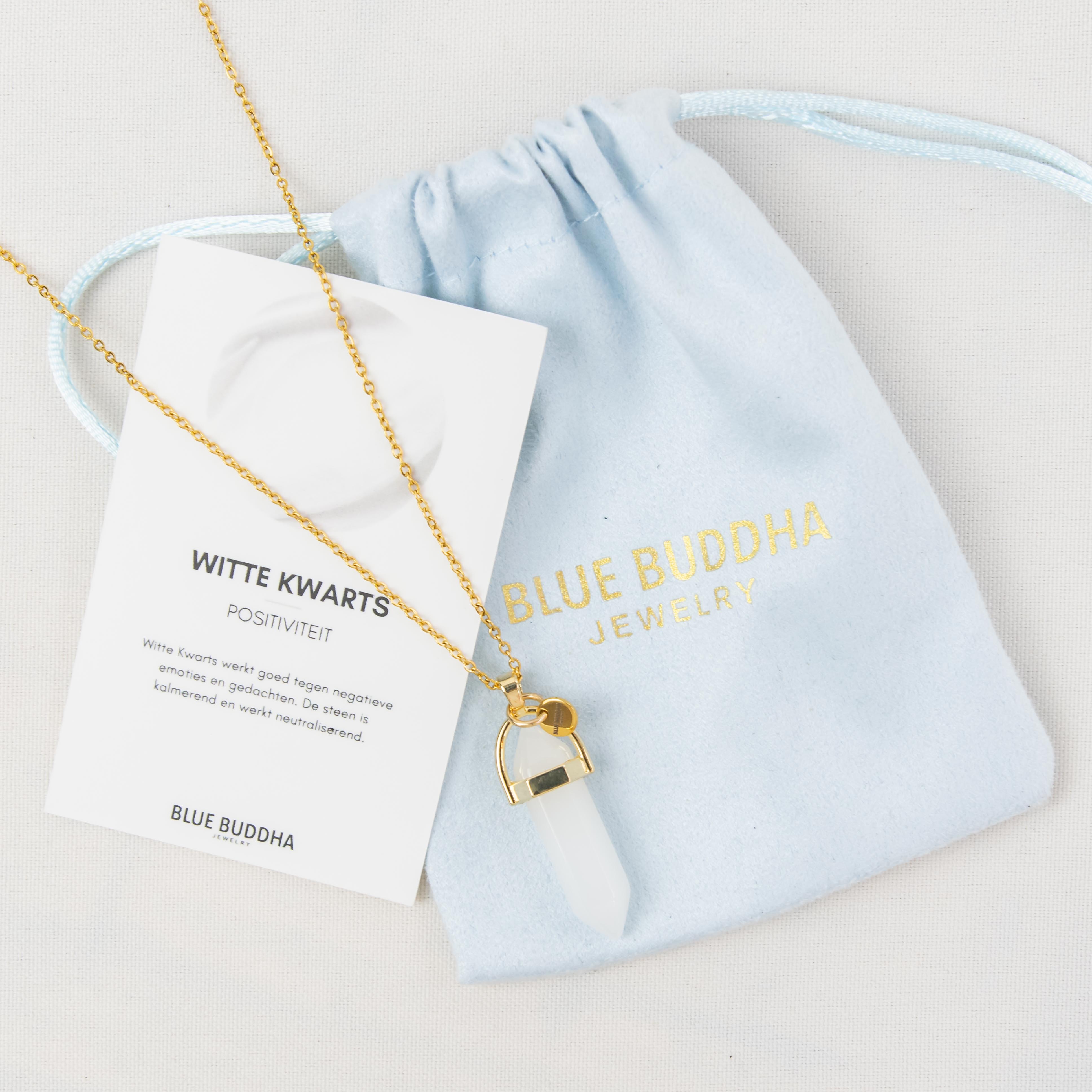 Necklace Pendant White Quartz (Positivity) Silver
