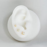 Kleine Opaal Stud Goud (2mm/3mm/4mm)