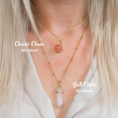 Necklace Pendant Rose Quartz (Love) Gold