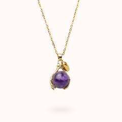 Halskette Hände Amethyst (Heilung) Gold