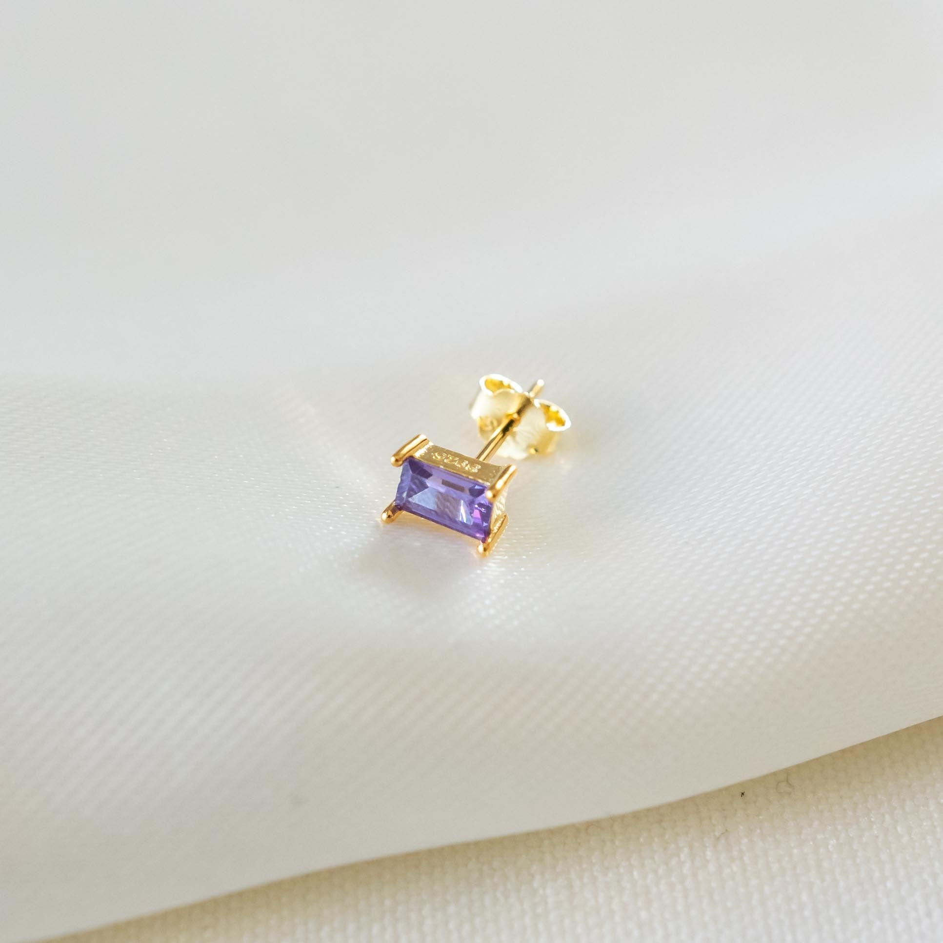 Purple Square Stud