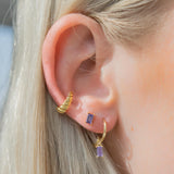 Purple Square Stud