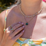 Apatite Raw Stone Necklace Gold