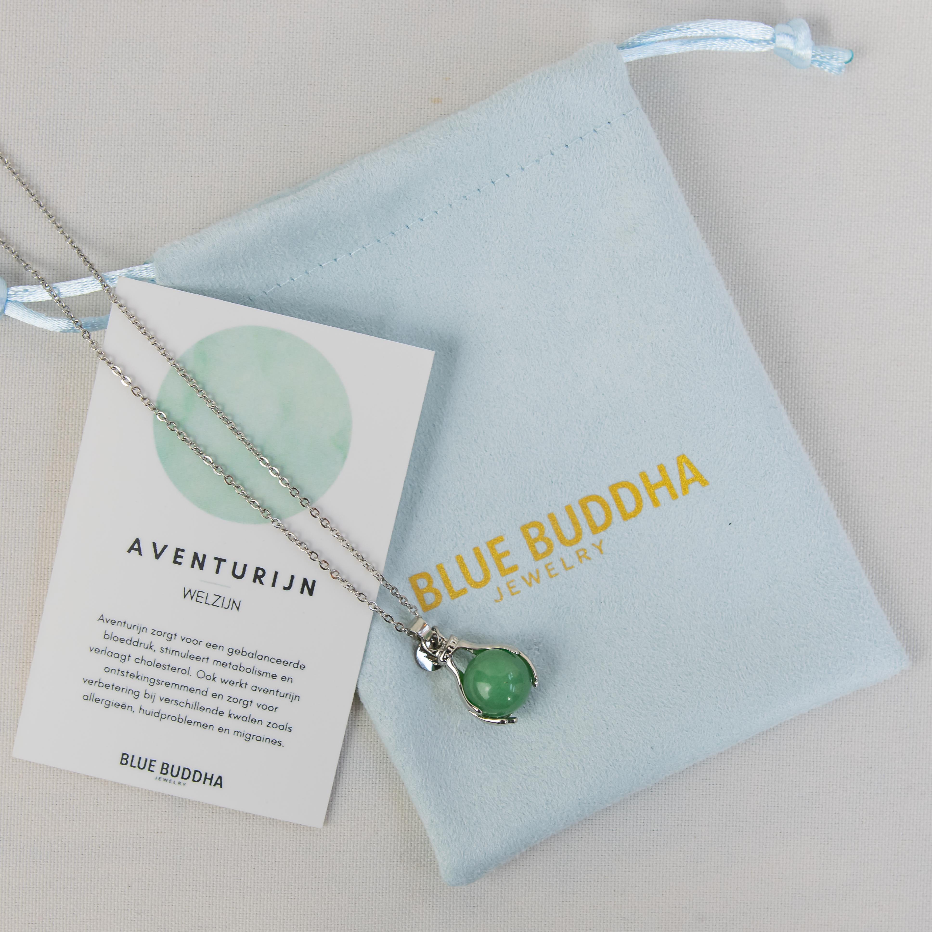 Necklace Hands Aventurine (Well-being) Silver