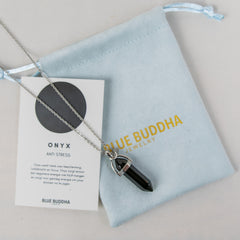 Ketting Hanger Onyx (Anti Stress) Zilver