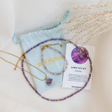Amethyst Choker Gold