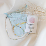 Rose Quartz Choker Gold