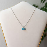 Apatiet ruwe stenen ketting zilver
