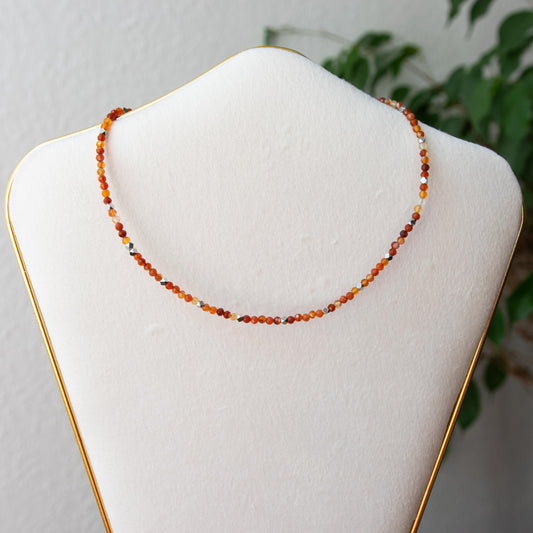 Carnelian Choker Silver