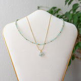 Amazoniet Choker Goud