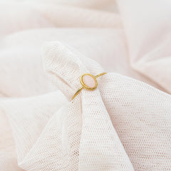 Gemstone Ring Rozenkwarts Goud
