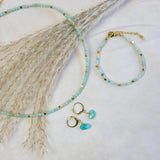 Amazoniet Choker Goud