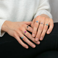 Gemstone Ring Rozenkwarts Zilver