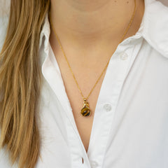 Necklace Hands Tiger Eye (Protection) Gold