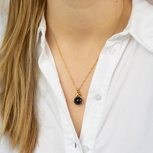 Ketting Handjes Blauw Zand (Leiderschap) Goud