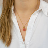 Ketting Handjes Watermeloen Toermalijn (Gevoelens) Goud