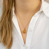 Ketting Handjes Gele Jade (Zelfvoorzienendheid) Goud