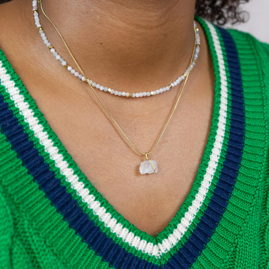 Morganite Choker Gold