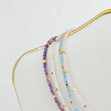Rozenkwarts Choker Goud