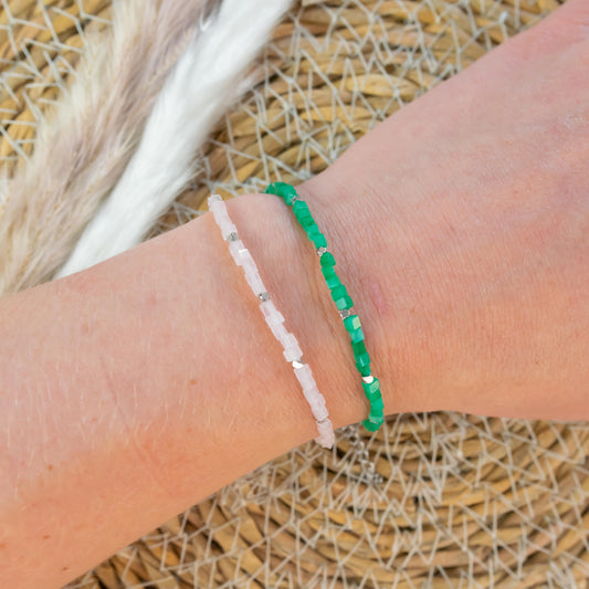 Rose Quartz Bracelet Gold