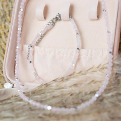 Edelsteen Armband Rozenkwarts (Love) Zilver