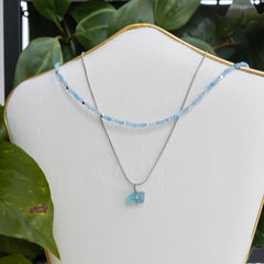 Gemstone Choker Aquamarine Silver