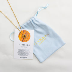 Sun Gemstone Ketting Tijgeroog Goud