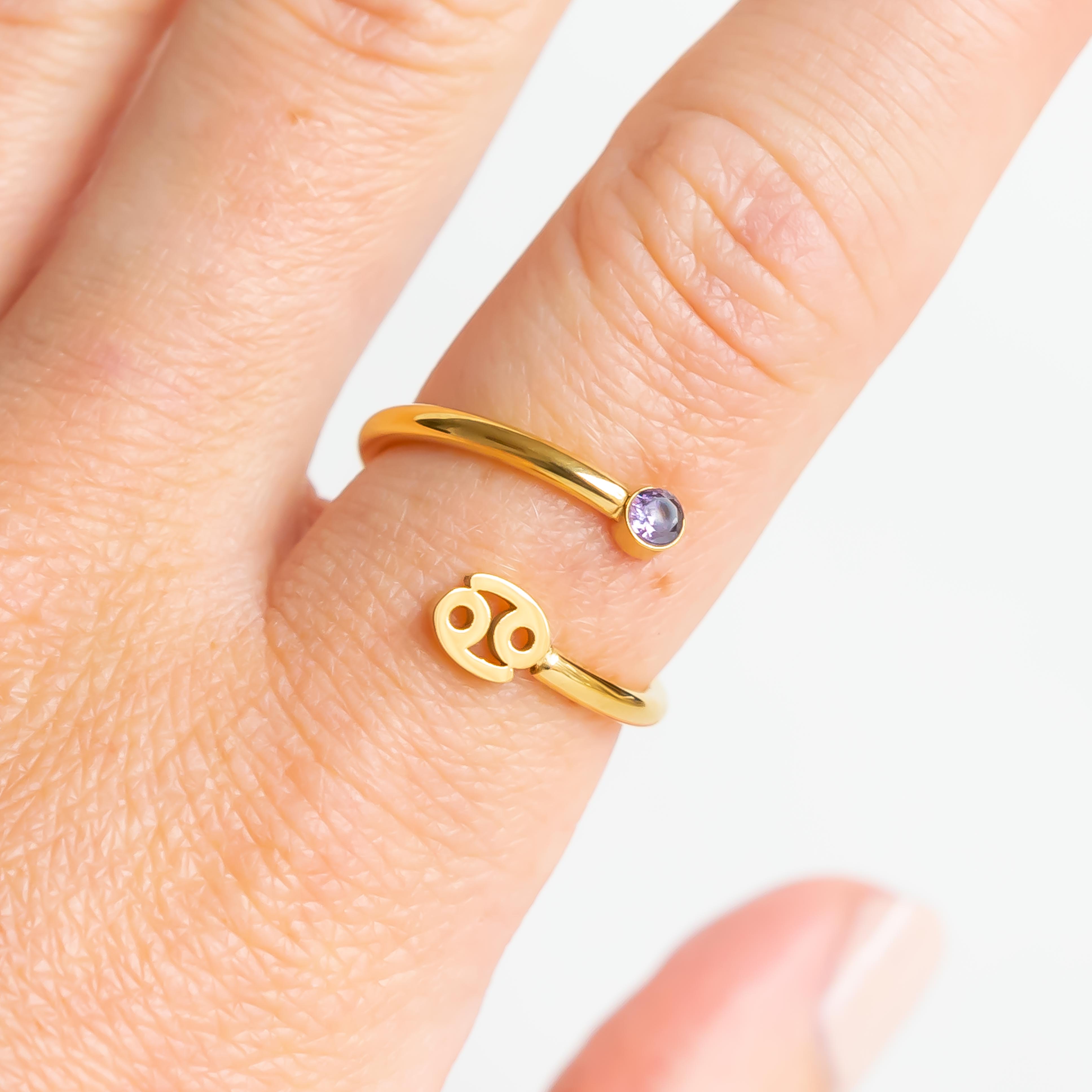 Cancer Rashi Ring Cancer zodiac ring jewelry 60 photos - Astrologytoyou.com